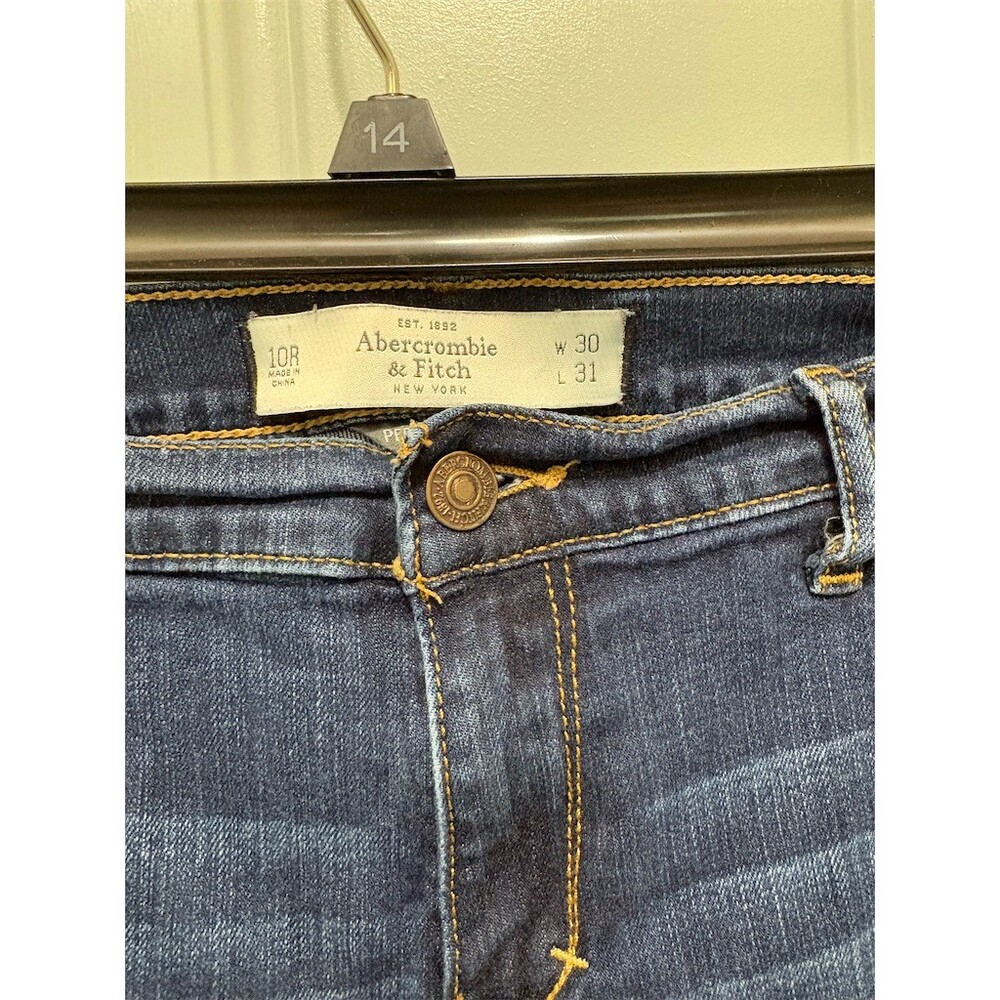 Abercrombie & Fitch Jeans Womens Size 10 Dark Wash Skinny Stretch W30 L31 - Picture 3 of 9